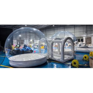 Haute qualité THL marque Transparent extérieur utilisation de l'eau gonflable Double bulle maison tente PVC matériel capacité personnalisée - Product Image 3