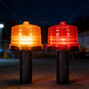 Solar Warning <b>Lights</b> 195S Red And Yellow Led <b>Strobe</b> For Traffic Roadside Construction Use Ip65 Protection - Product Image 2
