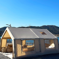 Tente de camping gonflable quatre saisons en tissu Oxford pour 5 à 8 personnes, deux chambres, un salon, ouverture automatique rapide, imperméable