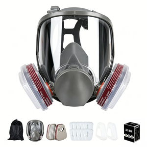 Máscara <span class=keywords><strong>de</strong></span> Gas Antivaho <span class=keywords><strong>de</strong></span> Cara Completa, <span class=keywords><strong>de</strong></span> Goma y Plástico, para Pintura en Aerosol, Pesticidas, Soldadura, Incendios, Polvo Químico - Product Image 1