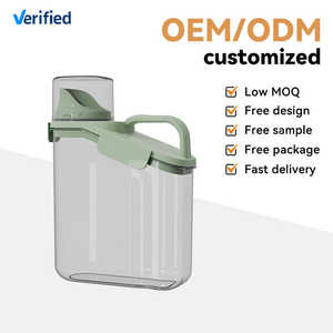 Réservoir de stockage hermétique transparent de qualité alimentaire avec poignée et <span class=keywords><strong>bec</strong></span> verseur pour le stockage domestique des aliments secs - Product Image 6