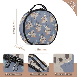 Fashion <b>Large</b> Size Custom Round <b>Cosmetic</b> <b>Bag</b> Handy Toiletry Travel Waterproof Zipper with Mirror Makeup <b>Bag</b> - Product Image 3