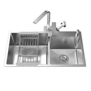 OMIDA Double Bowl Top-mounted Or Bottom mounted Kitchen Sink Stainless Steel Sink