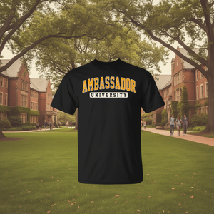Camiseta Ambassador University Arch para hombres y mujeres estilo vintage - Product Image 3