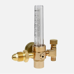 Débitmètre de gaz en laiton avec manomètre pour soudage à l'argon et au CO2 0-15 SCFH 50 PSIG - Product Image 2