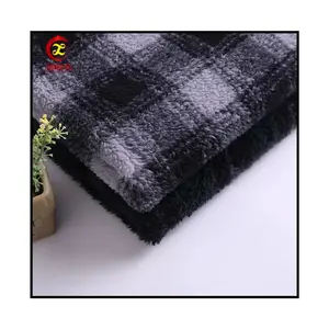 Double sided polyester sherpa fleece printed fabric for blanket