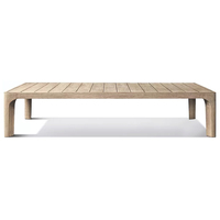 Modernes Teakholz Outdoor-Sofa-Set, Moderne Gartenmöbel-Garnitur für Innenhof, Resort, Villa, Hotelgarten