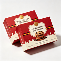 Boîte à biscuits moderne en carton rouge, expédition rapide en 72h, emballage de produits de boulangerie imperméable et anti-écrasement