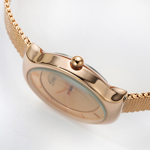 Montre à quartz élégante et simple pour femme, bracelet en maille ultra fin - Product Image 3