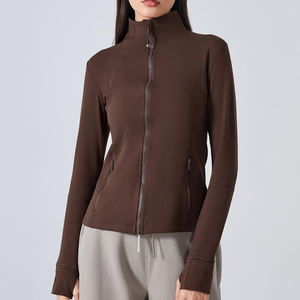 Ensemble de yoga et de course pour femmes, veste de sport personnalisée à la mode, grande taille, coupe-vent, col montant, ensemble de yoga - Product Image 3