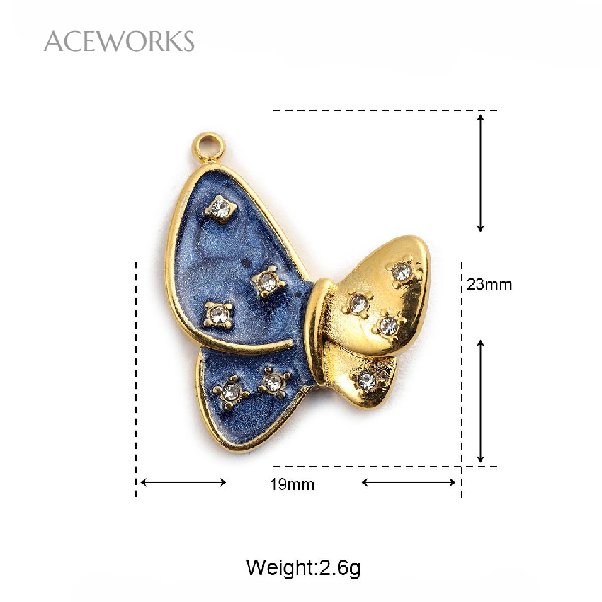 Butterfly Dark Blue-Gold