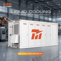 Batterie de stockage d'énergie BESS LiFePO4 refroidie par liquide MATE 3MWh 5MWh certifiée UL avec 6000 cycles pour projets de secours d'alimentation industrielle