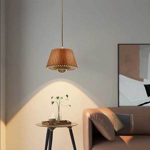 Ins hợp thời trang sáng tạo xếp li vải Đèn chùm khách sạn đầu giường nhà hàng trang trí đơn giản nhà lron + Acrylic + Thủy tinh + vải mặt dây đèn - Product Image 1