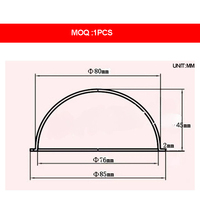 Cubiertas de cámara de domo óptico de 3 pulgadas y 85mm, cámaras de seguridad CCTV, cubiertas de acrílico transparente para PC, cubierta protectora a prueba de polvo