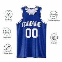 Paket Seragam Tim Basket 10 Pemain, Jersey Custom Bolak-Balik Ukuran Besar, Bahan Mesh Bernapas untuk Klub dan Turnamen, Cepat Kering