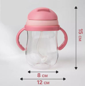 Straw Handle Sippy Cups Leak-Proof PP <span class=keywords><strong>Kids</strong></span> Baby <span class=keywords><strong>Water</strong></span> Bottle para mais de 6 meses Crianças e bebês para passeios ao ar livre e presentes - Product Image 5