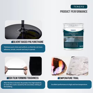 Beton çatı için 25KG kova yağ bazlı Uv dayanıklı boya Solvent bazlı su geçirmez poliüretan kaplama - Product Image 5