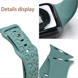 Correa de Reloj Deportiva de Silicona Transpirable con Estampado de Leopardo de <span class=keywords><strong>44MM</strong></span> para <span class=keywords><strong>Apple</strong></span> <span class=keywords><strong>Watch</strong></span> <span class=keywords><strong>SE</strong></span> - Product Image 5