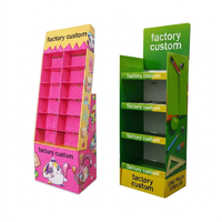 Présentoir de sol en carton personnalisé, unité d'étagère POP en papier pour la vente au détail de jouets et de papeterie, présentoir POP en papier