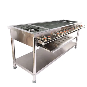 Lyroe Chất lượng cao freestanding thương mại 4/6/8 Burner BBQ nướng cooktops phạm vi LPG bếp <span class=keywords><strong>gas</strong></span> - Product Image 1