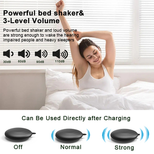 Reloj <span class=keywords><strong>despertador</strong></span> <span class=keywords><strong>para</strong></span> <span class=keywords><strong>sordos</strong></span> con vibración, anillo vibrador, atenuador de rango completo, Extra fuerte, 2023 - Product Image 5