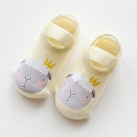 Nouveau style coton anti-dérapant chaussettes bébé drôle mignon bébé coton chaussettes à tricoter pour bébé