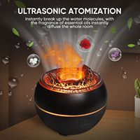 Diffuseur d'huiles essentielles Volcano Fire Flame Aromatherapy Diffuseur, 360ml Ultrasonic Cool Mist Humidifier avec 7 couleurs Light Timer