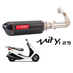 Sistema de Escape Completo para Motocicleta, Tubo Delantero y Silenciador Deslizable para <span class=keywords><strong>Yamaha</strong></span> Vity 125 VITY125, Silenciador de Escape para Moto - Product Image 1
