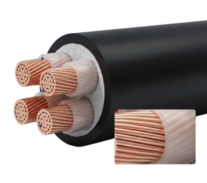YJV <span class=keywords><strong>สาย</strong></span>ไฟฟ้าใต้ดิน<span class=keywords><strong>4</strong></span> * 10mm ² 8AWG <span class=keywords><strong>NYY</strong></span> <span class=keywords><strong>4</strong></span>คอร์ XLPE ฉนวนพีวีซีแรงดันไฟฟ้าต่ำฉนวนพีวีซี - Product Image 1