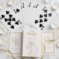 Cartes à jouer de mariage personnalisées de luxe, imprimées sur mesure, noms et date personnalisés, écologiques, marque Yvvei, jeu de poker, emballage personnalisé en papier