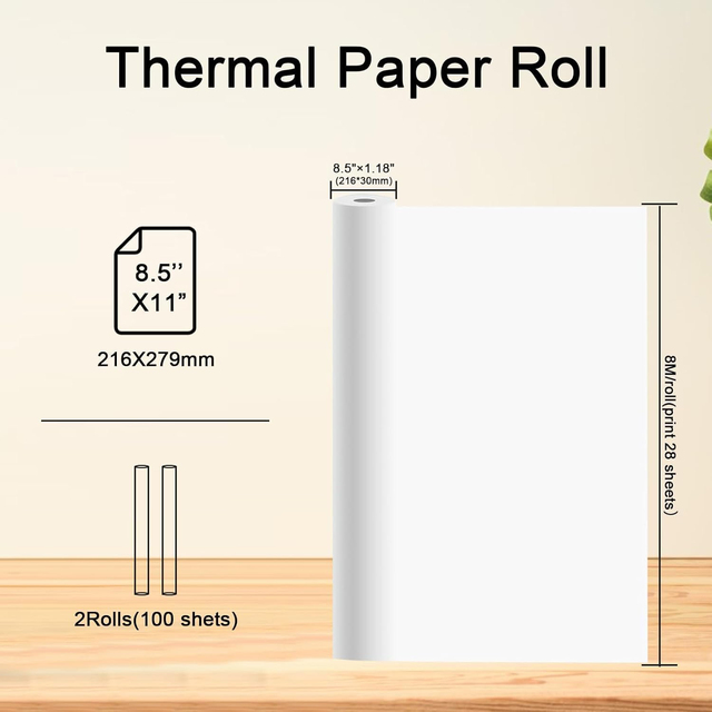 8.5" Thermal Fax Paper Rolls Quick-dry Clearer Printing Quality A4 Thermal Paper Rolls
