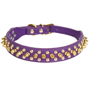 Collier réglable d'extérieur pour chien en cuir PU à pointes avec motif imprimé clouté de champignons Rivet <span class=keywords><strong>Spike</strong></span> décoré de rubans - Product Image 2