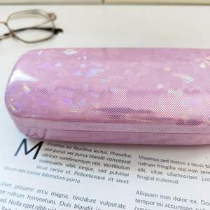 Estuche para gafas con diseño de estrellas brillantes y elegantes, rectangular, con tapa de metal, azul cielo, rosa, violeta oscuro, negro, de 6 a 8,9 pulgadas, para estudiantes - Product Image 3
