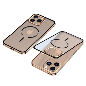 Étui de téléphone magnétique personnalisé avec panneau arrière en PC mat et cadre en aluminium métallique pour 17 13 14 15 16 Pro Max, amovible - Product Image 5