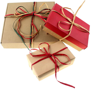 เชือกกระดาษรัฟเฟียแบบบิดเกลียว VAKAFFIA ย่อยสลายได้ทางชีวภาพ ขนาด 20 เมตร สำหรับห่อของขวัญในงานปาร์ตี้วันคริสต์มาสและวันวาเลนไทน์ - Product Image 5