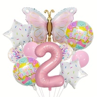 Nouvel ensemble de ballons élégants en aluminium en forme de papillon pour fête d'anniversaire d'enfants, fête des Mères, remise de diplôme, décoration de beignets, photo