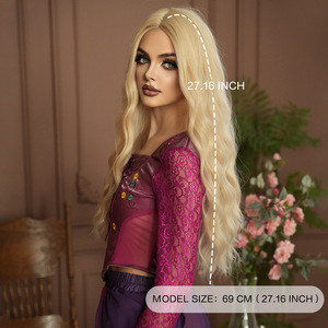 <span class=keywords><strong>Parrucca</strong></span> di Halloween follia <span class=keywords><strong>strega</strong></span> <span class=keywords><strong>parrucca</strong></span> femminile bionda onda capelli lunghi ricci separazione alta qualità in fibra chimica ad alta temperatura <span class=keywords><strong>parrucca</strong></span> di seta - Product Image 3