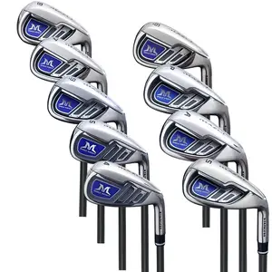 MAZEL Right Handed Golf Clubs Complete Set Men 4-SW(9 Pieces),Flex Regular Spot Single Length Golf Iron Set