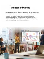 Tableau blanc interactif électronique 4K de 75 pouces avec fonction tactile 20 points et caméra 48MP pour les salles de classe universitaires et les centres éducatifs