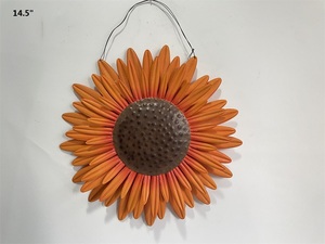 Décoration <span class=keywords><strong>murale</strong></span> en métal en forme de fleur en métal Art mural en métal suspendu pour jardin extérieur maison décoration intérieure - Product Image 6
