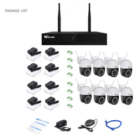 Sistema de Cámaras de Seguridad Inalámbricas Wistino de 8 Canales y 6MP, Kit Wifi PTZ de 8 Canales con Audio