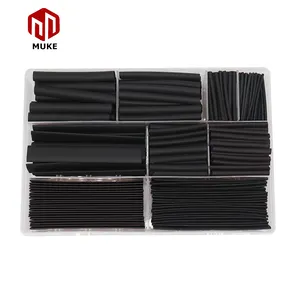 385pcs Heat Shrink Tubing Kit Heat Shrink Tubes Wire Wrap, Relação 2:1 Cabo Elétrico Manga Variedade Com Estojo De Armazenamento