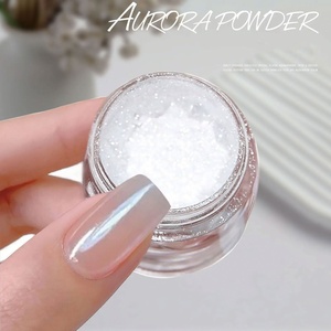 Polvere Acrilica Liquida Super Brillante Aurora Bianco Perla con Logo Personalizzato, Effetto Specchio Cromato Diamante Incredibile e Trasparente - Product Image 4