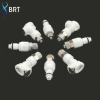 Raccord de plomberie universel BRT 3/8 pouce à déconnexion rapide avec insert mâle à barbe de 11 mm et corps femelle
