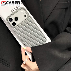 Coque de téléphone anti-chute et antichoc en tricot torsadé ajouré, couleur unie, style estival frais, pour <span class=keywords><strong>iPhone</strong></span> 13-18 Pro Max - Product Image 6