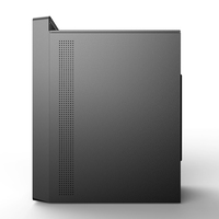 Boîtier d'ordinateur de bureau professionnel, châssis personnalisé MicroATX, tour moyenne en acier, avec fenêtre latérale, prix d'usine