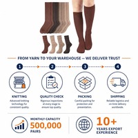 Chaussettes hautes côtelées personnalisées pour femmes, 4 couleurs, douces, extensibles, style décontracté, OEM ODM, vente en gros, automne hiver