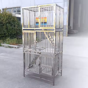 Grand PET veteriner kliniği üç katmanlı paslanmaz çelik kedi kafesi kedi ekran kafes veteriner ekipmanları - Product Image 5