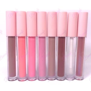 Migliori cosmetici campioni gratuiti private label nude organico lip gloss chiaro fornitore - Product Image 6