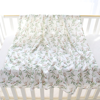 Couverture d'emmaillotage en mousseline de coton de bambou la plus vendue pour nouveau-né, 47x47 pouces, 0-12 mois, vente en gros, couverture d'accueil pour bébé Koala
